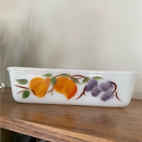 Vintage Anchor Hocking Fire King Gay Fad 1-quart Casserole Bread Loaf Dish - Picture 5 of 9